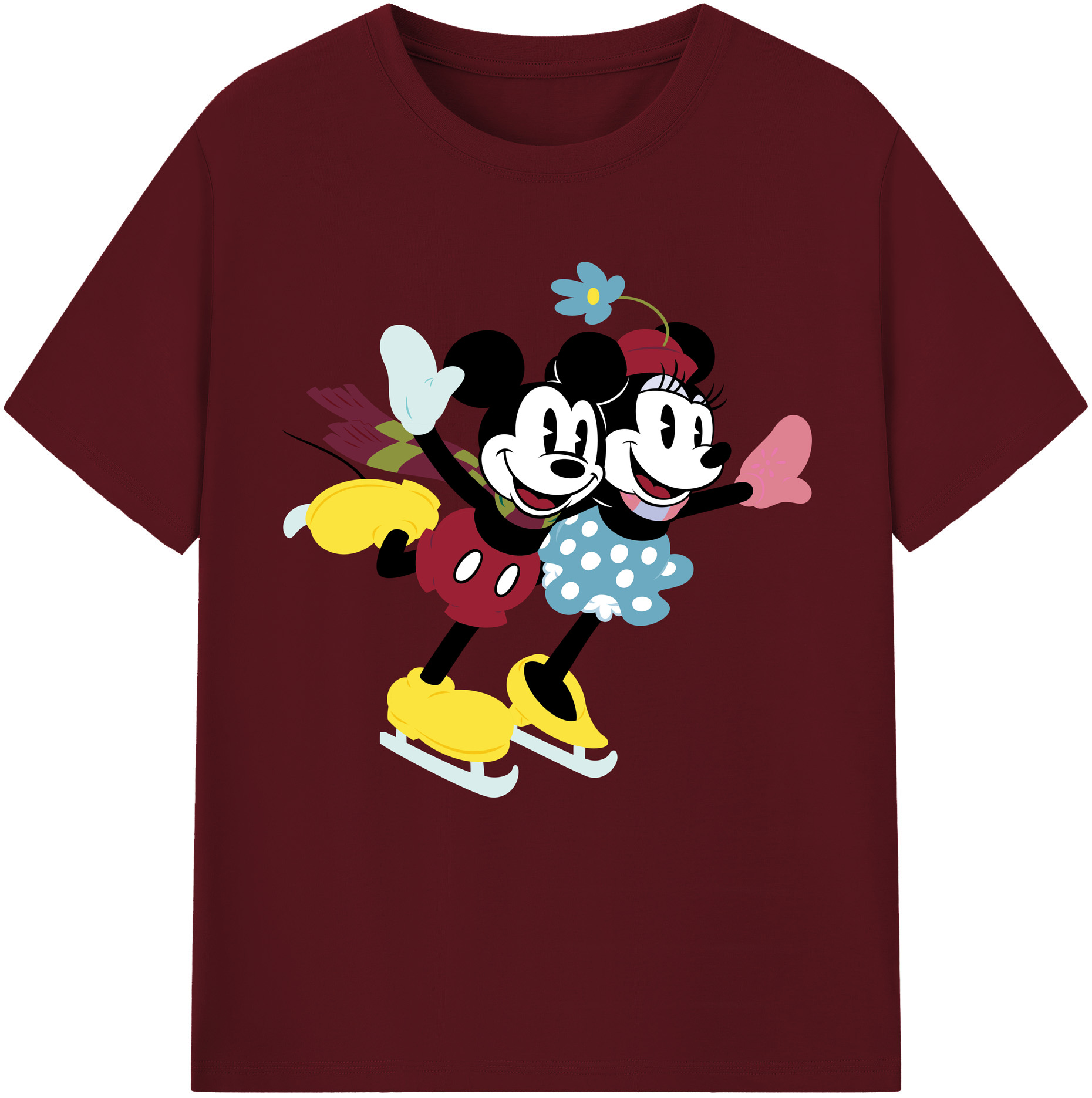（画像用） ミッキーマウス Mickey Mouse 綿100％半袖Tシャツ（フロントプリント）